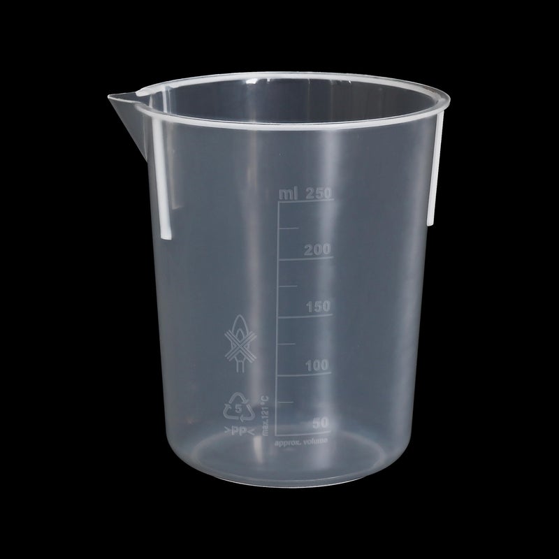 Labvida 6pcs of Stackable Plastic Beakers, Vol.250ml, PP Material, with Molded Graduation, LVB002 - Image 5